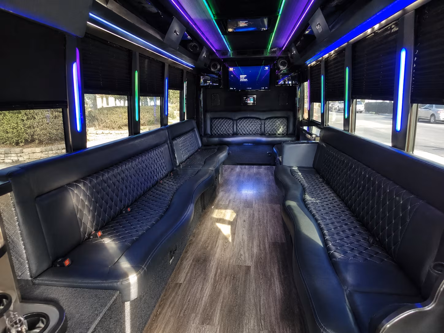 bronx 15 passenger party bus interior