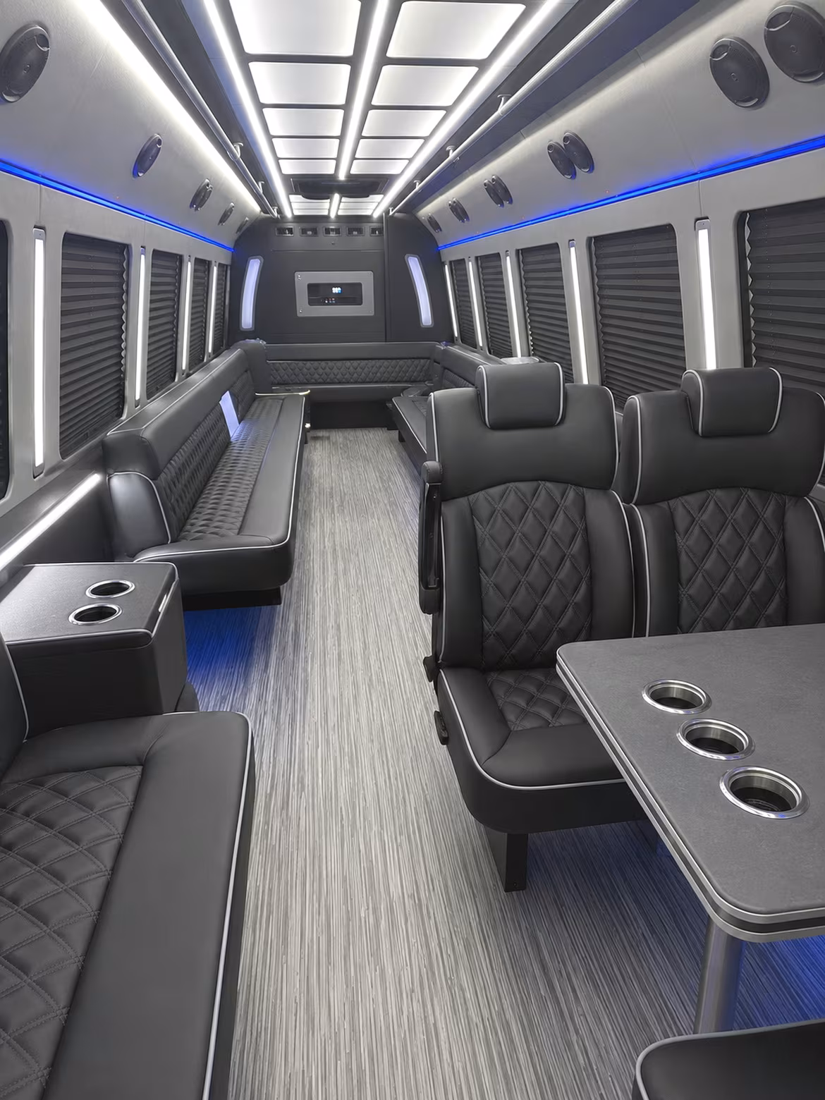 bronx 25 passenger party bus inside