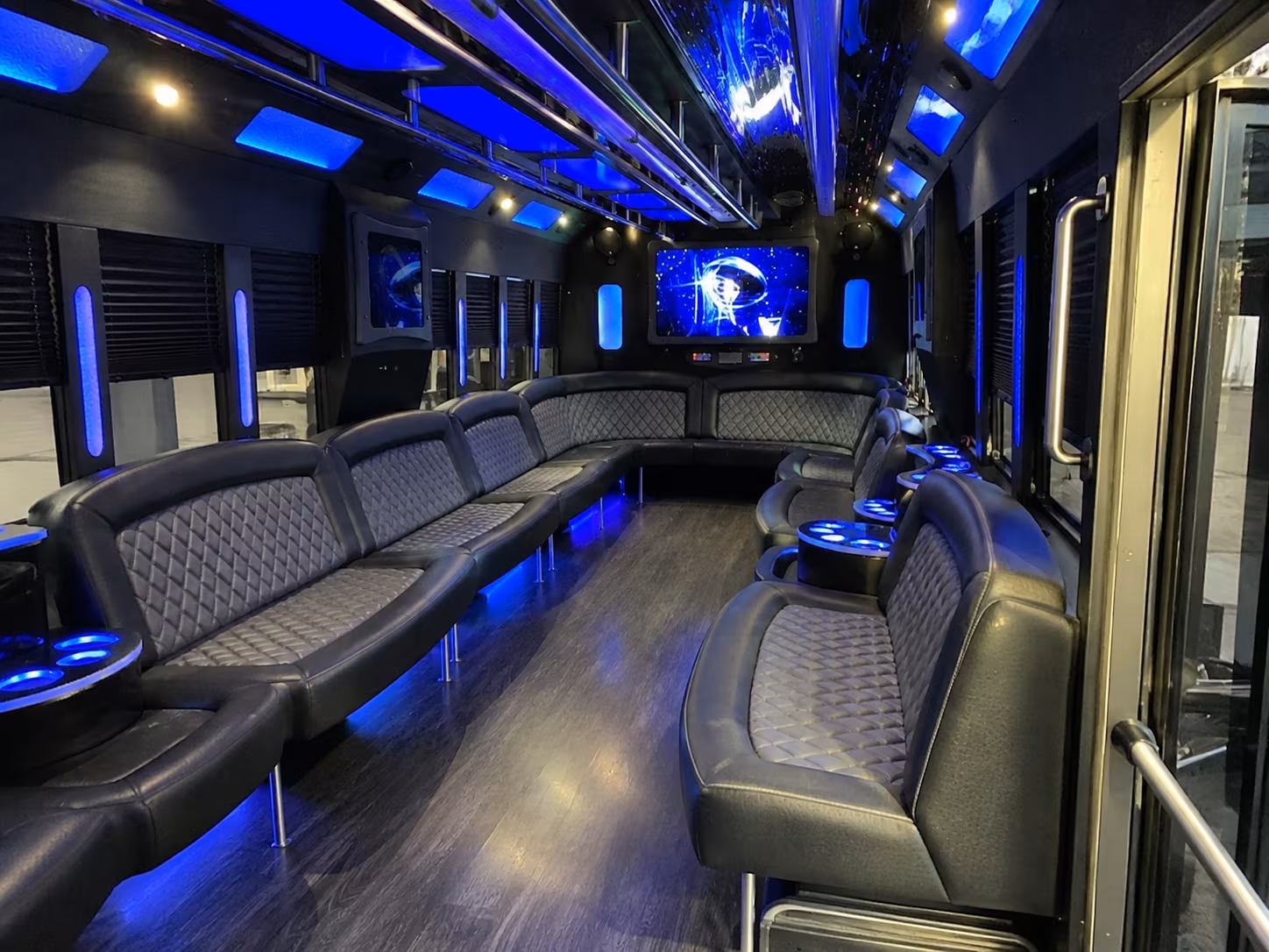 bronx 28 passenger party bus interior