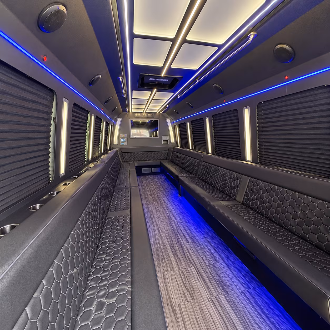 bronx 30 passenger party bus interior