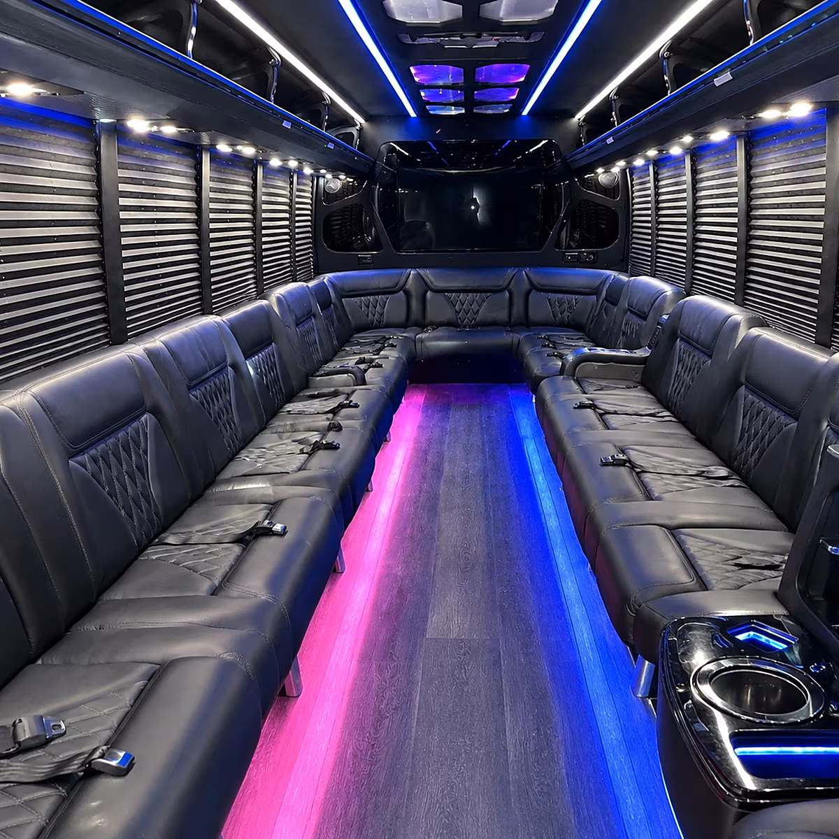 bronx party bus rental interior
