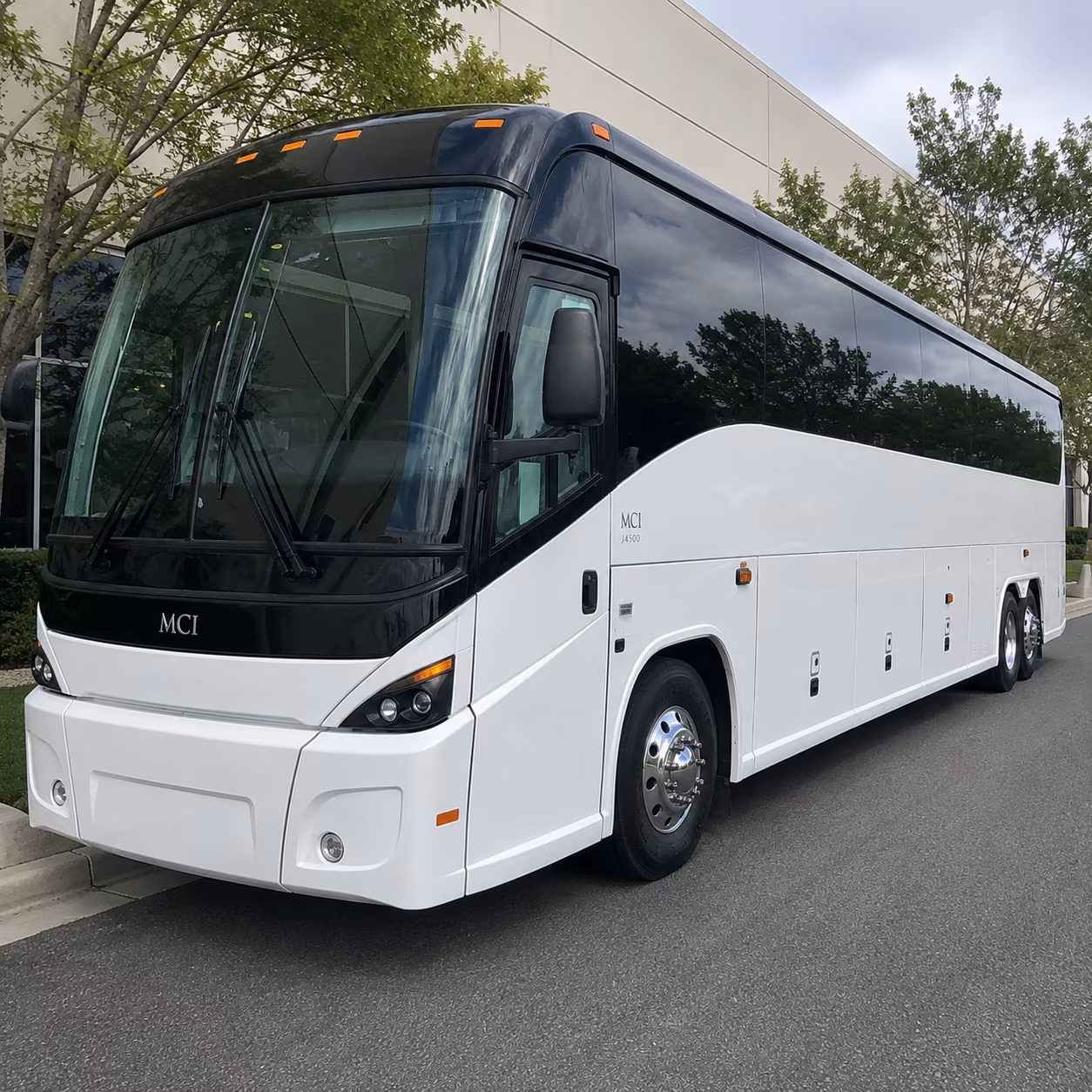 hempstead charter bus rental exterior