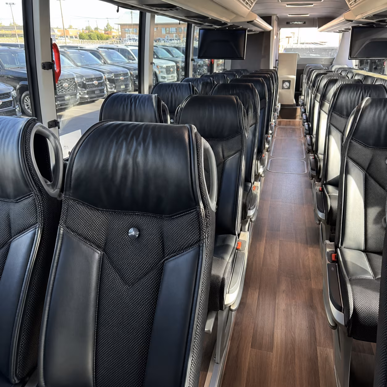 hempstead charter bus rental interior