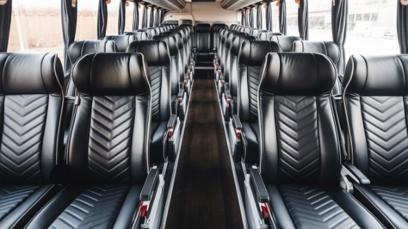 55 passenger charter bus inside new rochelle