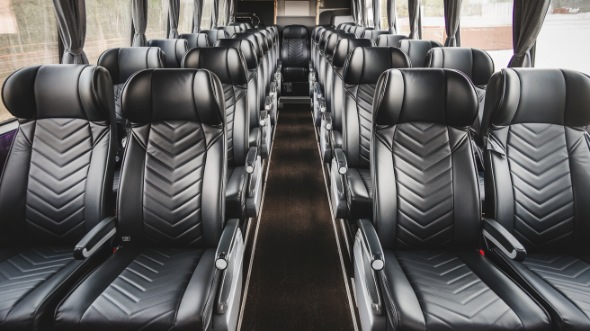 56 passenger charter bus inside hempstead