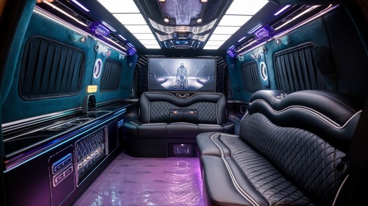 bronx party bus rental interior