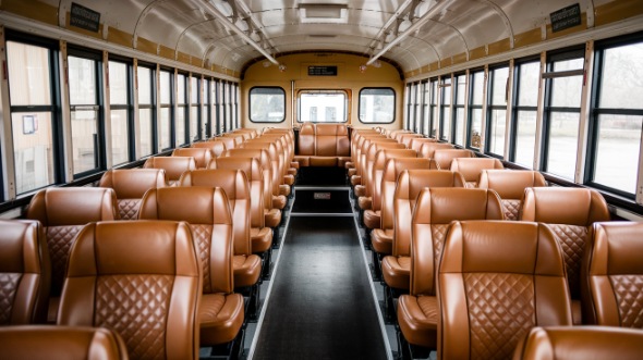 school bus rental interior brooklyn